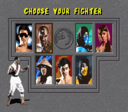 écran de sélection des personnages dans mortal kombat